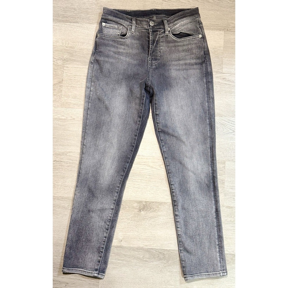 7 Seven For All Mankind Josefina Skinny Boyfriend Jeans Women's 24 Gray Mid Rise